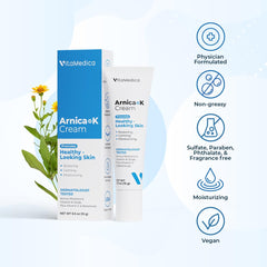 VitaMedica chamomile and horse chestnut soothing formula supports under-eye comfort.
