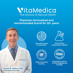 VitaMedica post-procedure care image emphasizes physician-formulated reassurance.