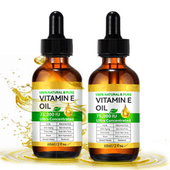 Vitamin E Oil scars two-pack bottle front for daily skin nourishment.