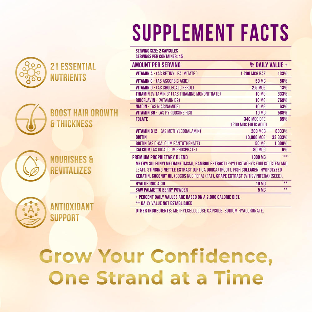Vitamo postpartum bottle label close-up highlights B-Complex and hyaluronic acid benefits.