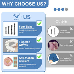 Vitasy anti-friction patches pack reduces sock friction during wear