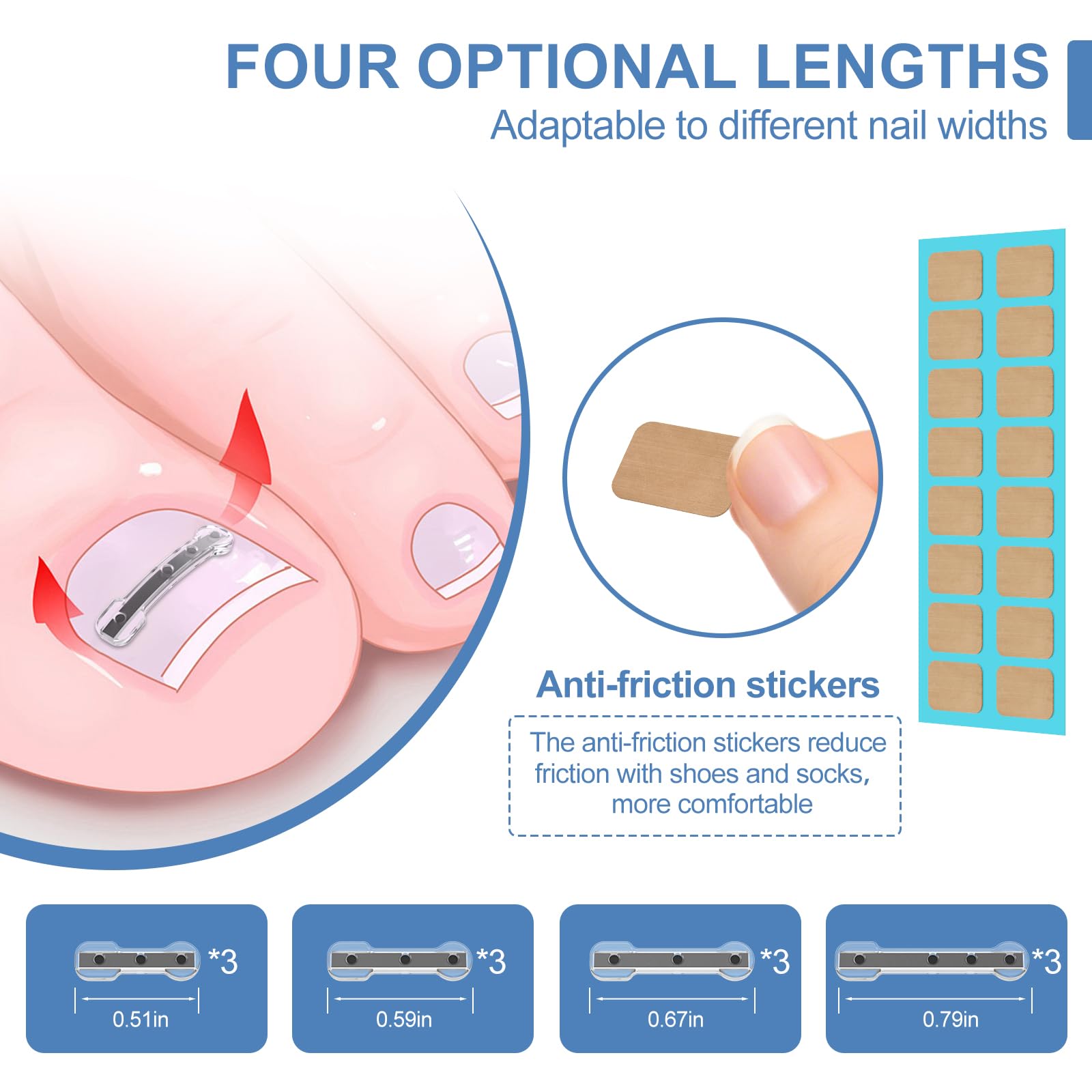 Vitasy size-1 corrector strip for narrow nails