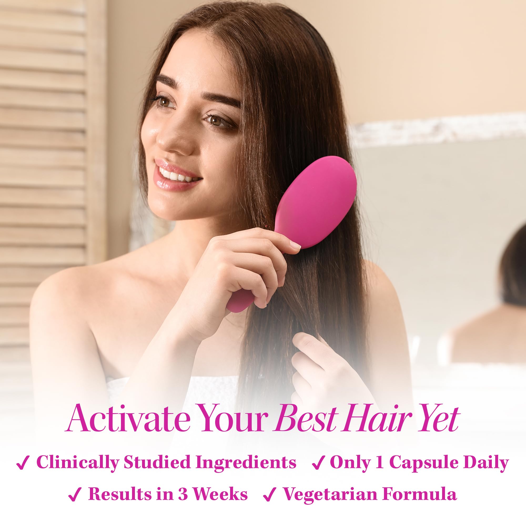 Saw palmetto capsules featured as part of Lustriva's hair support blend