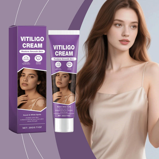 Closeup of Vitiligo Cream jar showing smooth texture for quick application.