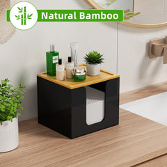 VITVITI acrylic box featuring U-shaped opening for easy towel access