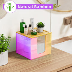 VITVITI acrylic box features a user-friendly U-shaped opening for towels.