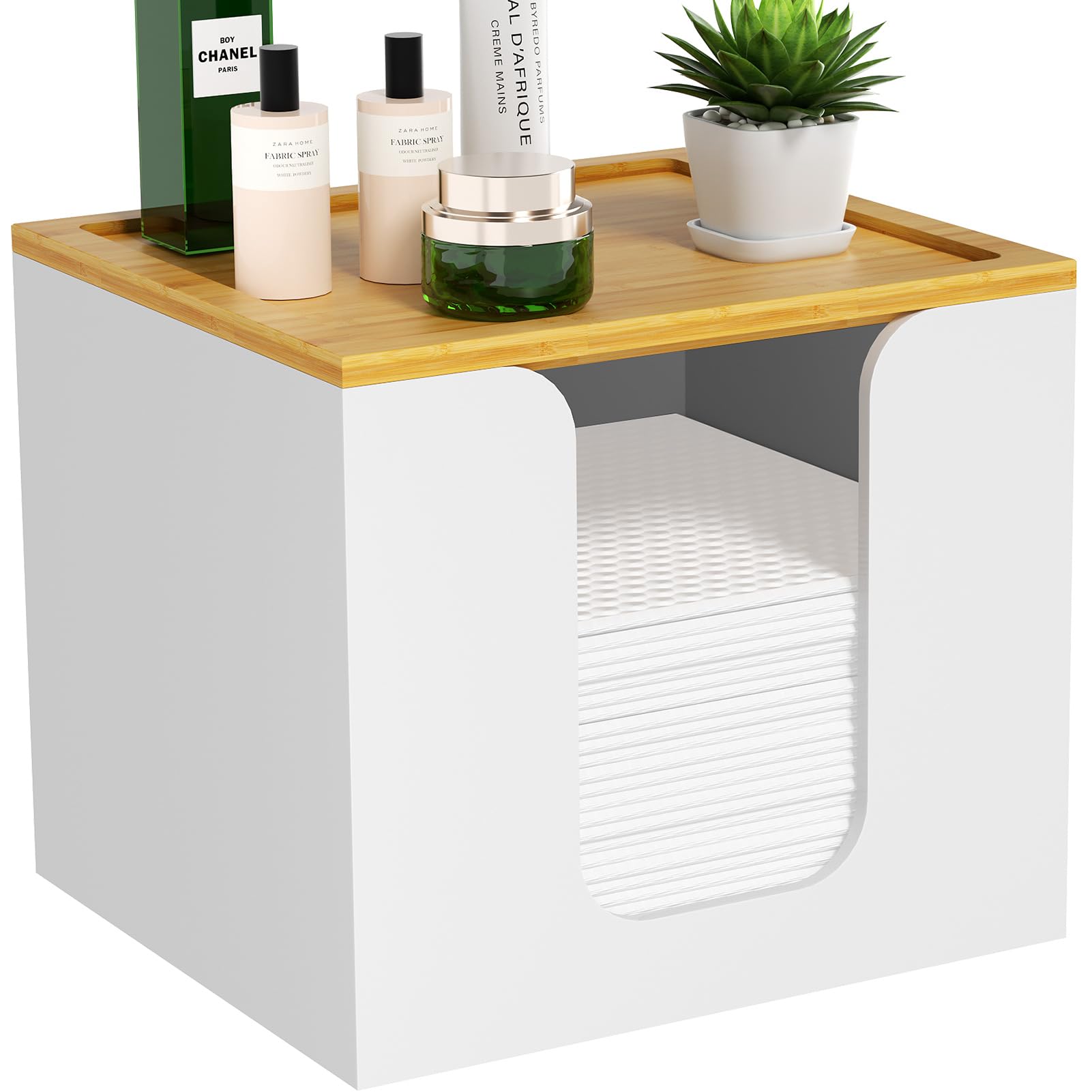 VITVITI disposable face towel holder box with acrylic design keeps towels visible and organized.
