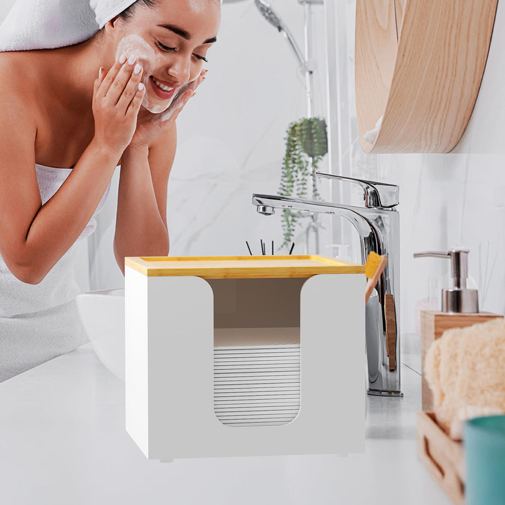 VITVITI bamboo lid doubles as lid storage for small items.