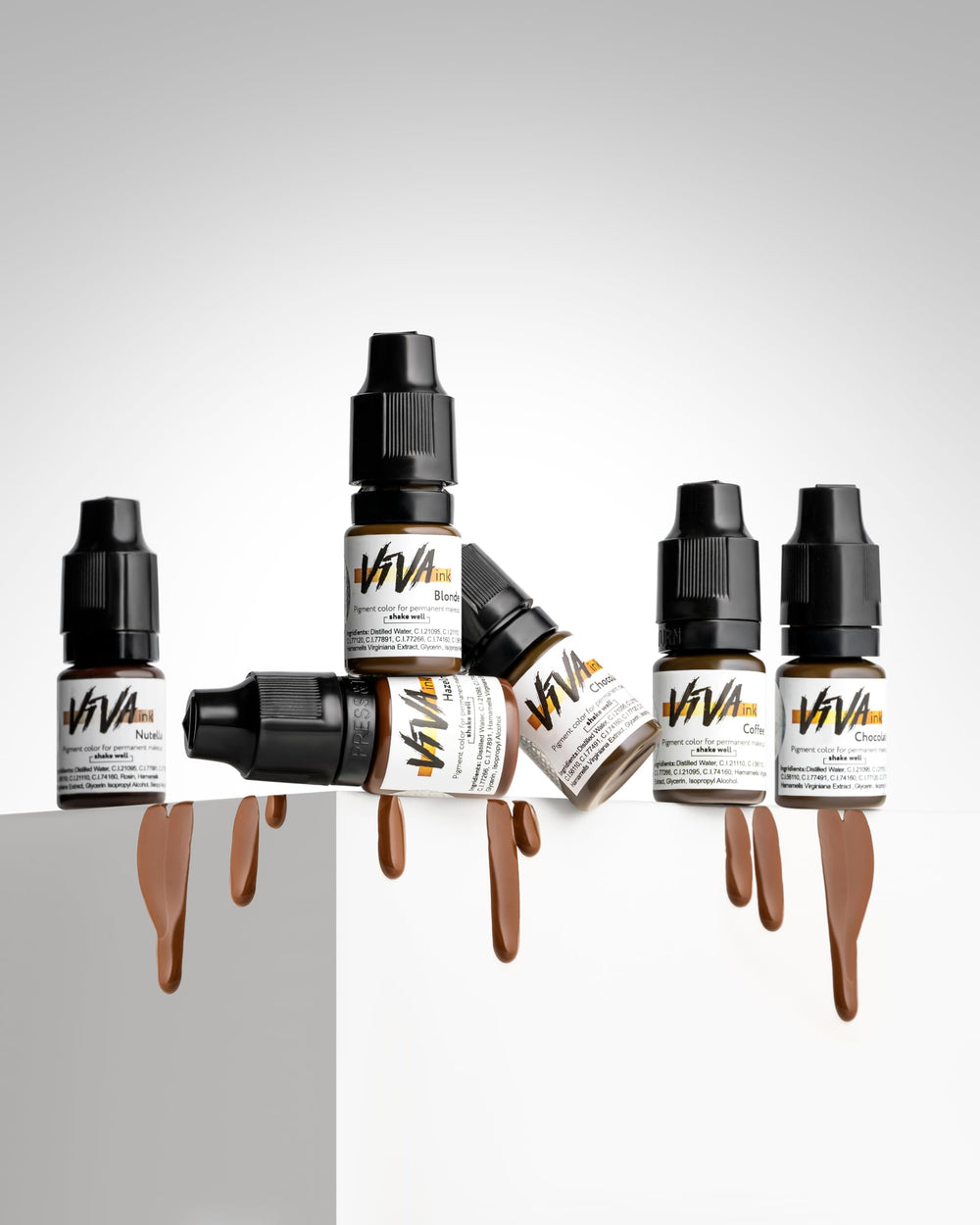 VIVA INK blonde pigment packaging highlights safety and quality.