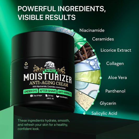 Viva Lab moisturizer bottle side highlights fast absorption and non-greasy feel.