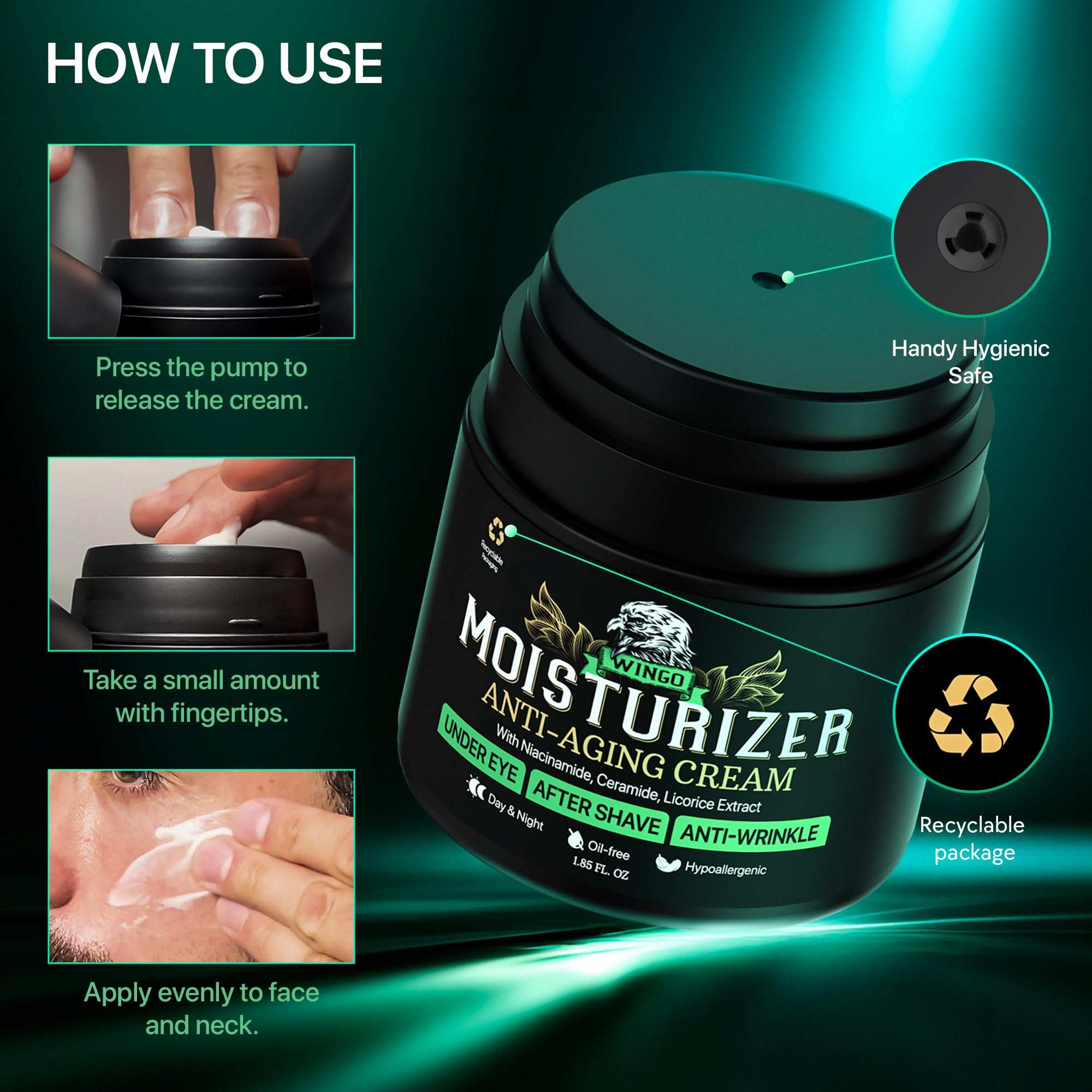 Viva Lab day and night routine depiction promotes versatile, all-day use.