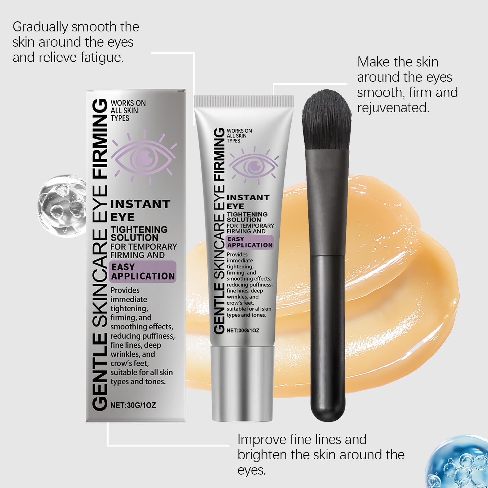 VivaBloom Perfection Eye Tightener packaging displays premium skincare.