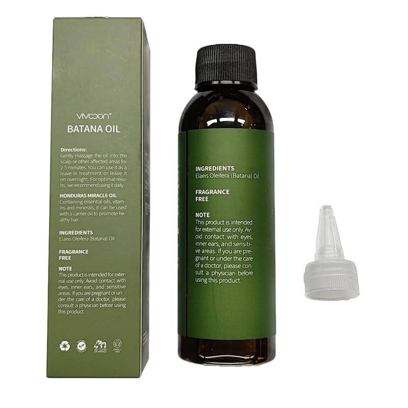 Vivccon Batana Oil cap close up for easy use