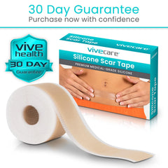 Vive Care packaging with instructions for easy scar management