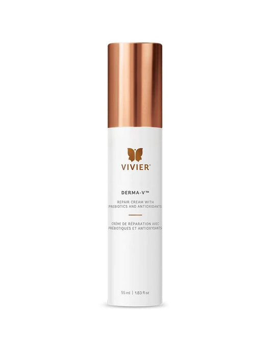 Vivierskin Derma-V Repair Cream tube hydrates, supports barrier health, and suits sensitive skin.