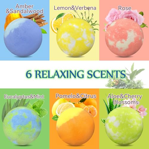 Vivifyrean bath bombs cherry-fig close-up, vibrant fizz for a refreshing soak