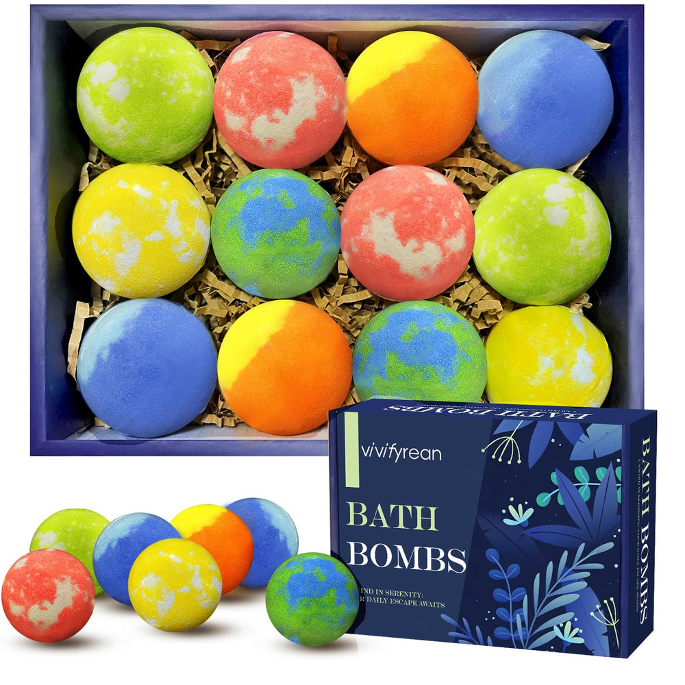 Vivifyrean bath bombs packaging and gift-ready box for easy gifting
