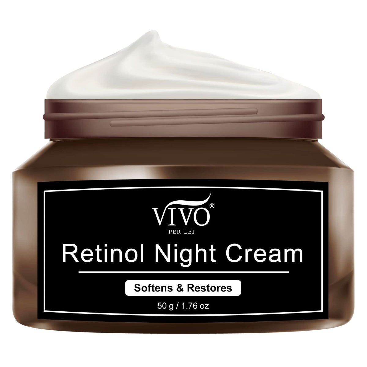 Vivo Per Lei Retinol Night Cream jar closeup for deep hydration