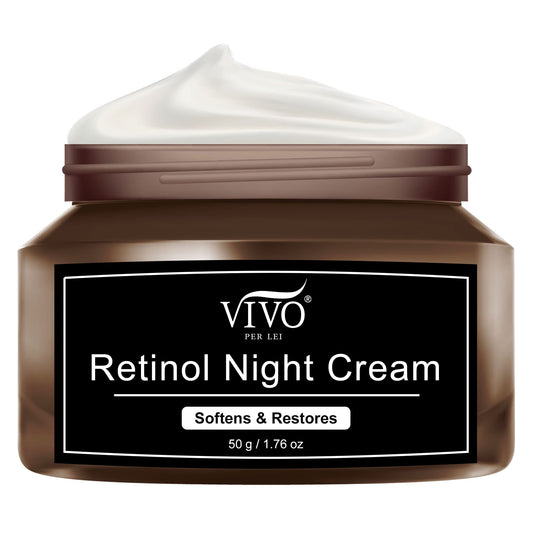 Vivo Per Lei Retinol Night Cream jar closeup for deep hydration