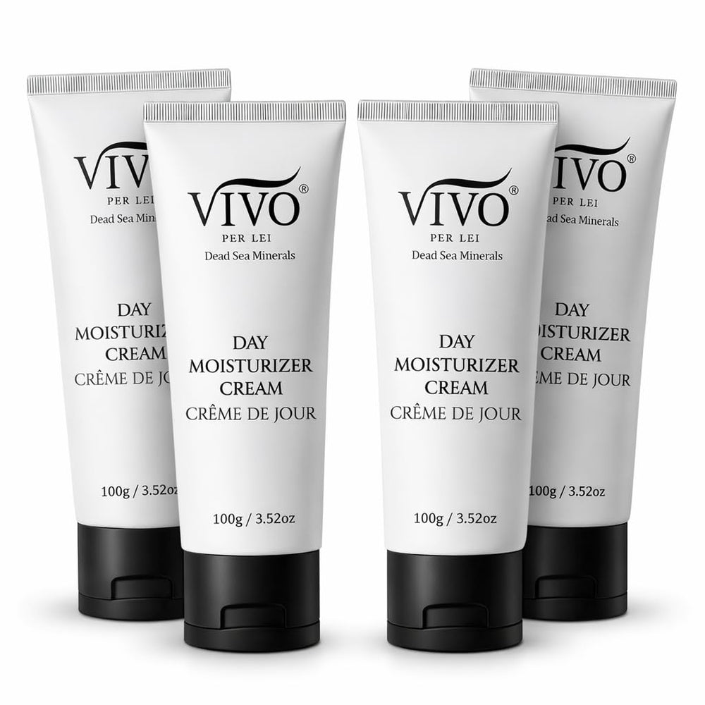 Vivo Per Lei Dead Sea Day Cream jar delivers rich hydration for dry skin.