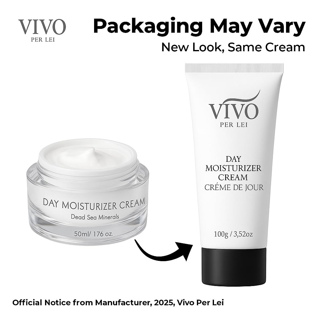 Closeup of Vivo Per Lei Day Cream texture showing non-greasy finish.
