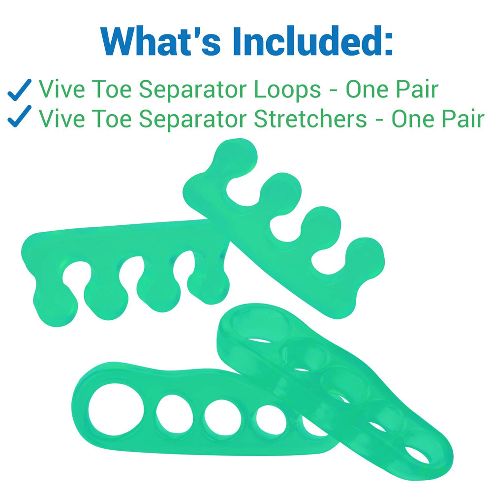 ViveSole toe stretcher and loops shown for toe flexibility and circulation.