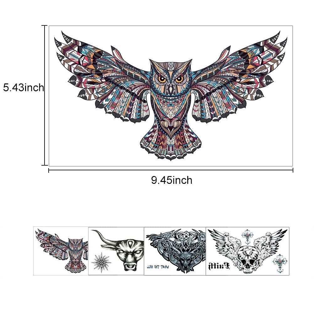 VIWIEU 3D realistic tattoos for front torso with eye-catching depth.
