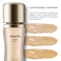VIXATO Foundation Concealer applicator demonstrates precise application and comfortable wear.