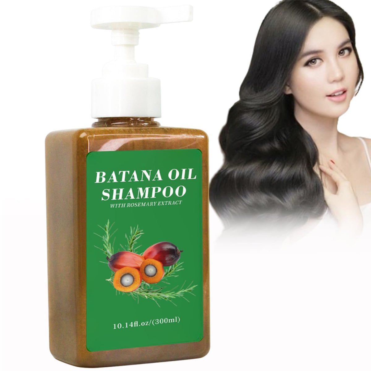VJPPII Batana Oil Shampoo bottle front shows nourishing formula for shiny hair.