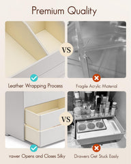 Elegant vanity organizer that complements dresser decor