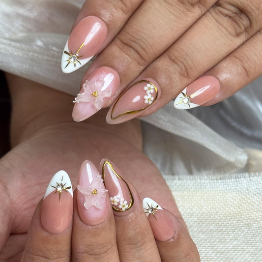 Vlazryk almond press-on nails set of 10 for quick style updates.