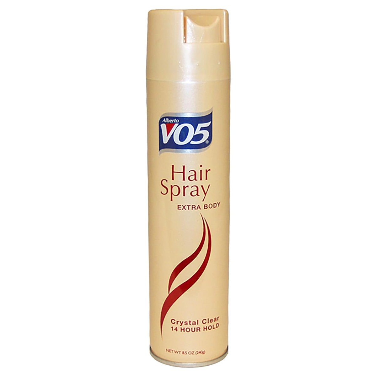 VO5 Crystal Clear Extra Body Hair Spray can delivers a fast-drying, long-lasting hold.