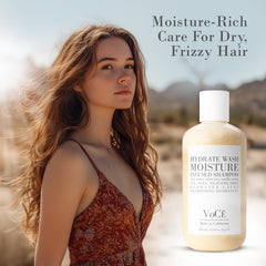 VoCÊ Hydrating Shampoo lather demonstrates gentle cleansing for dry hair.