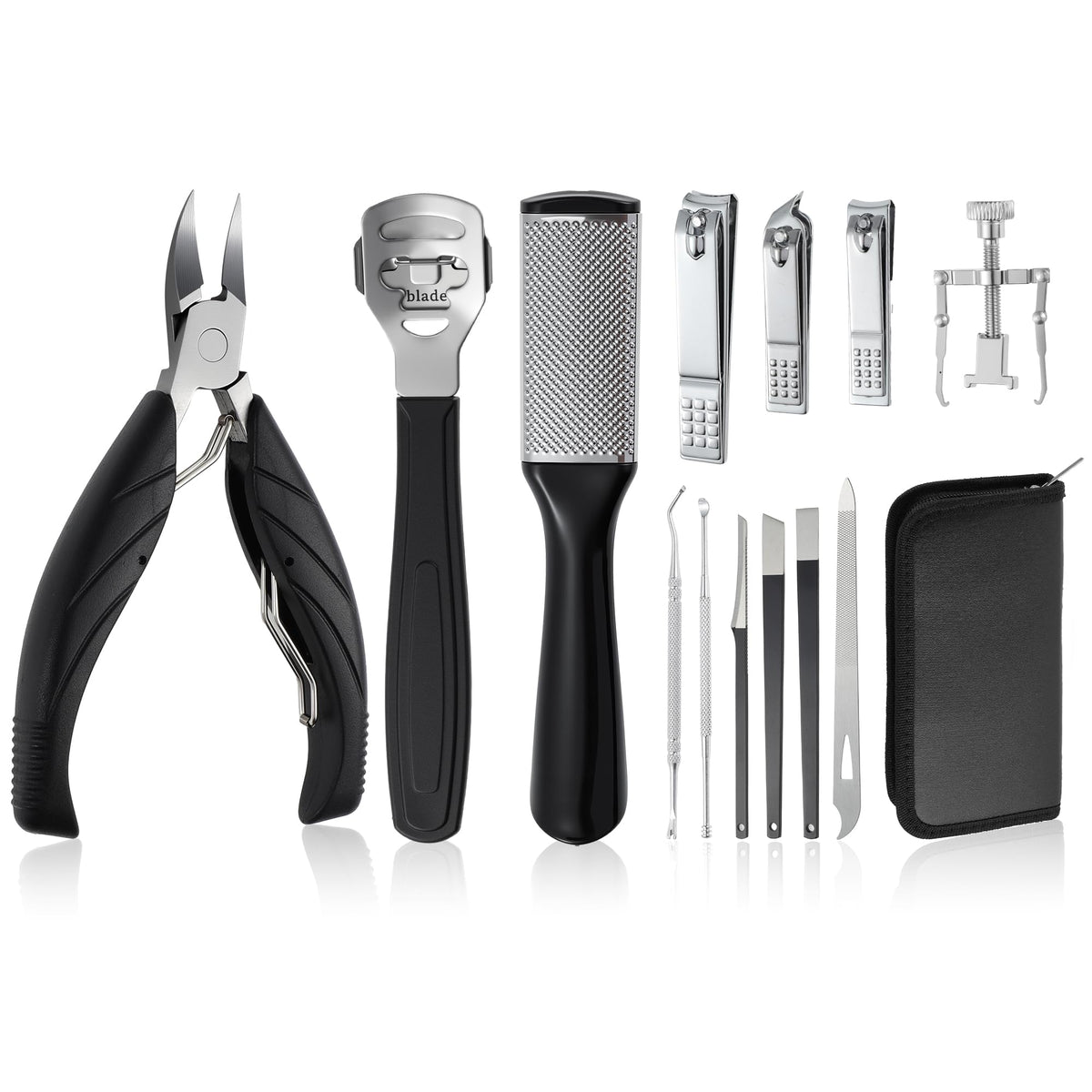 VOCOSTE organizer case keeps toenail care tools neatly stored for travel.