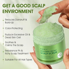 VOERUY aplicación del exfoliante en raíces para renovación del cuero cabelludo