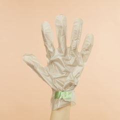 VOESH Collagen Gloves open pack with gloves ready for use.