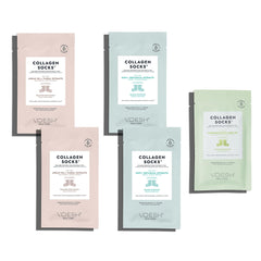 VOESH Collagen Socks five-pack variety pack for spa pedicures at home