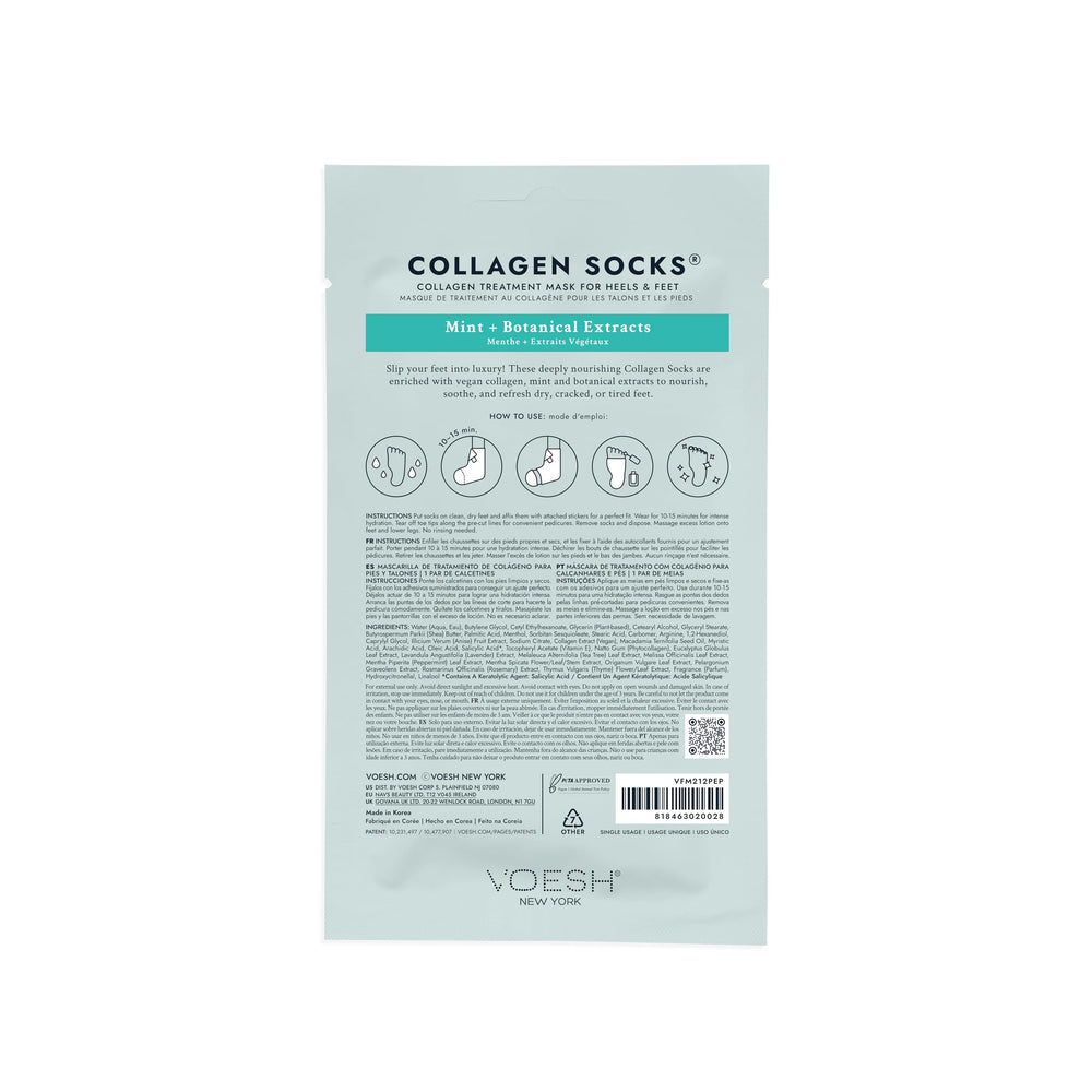 VOESH collagen socks with removable toe tips for nail painting.