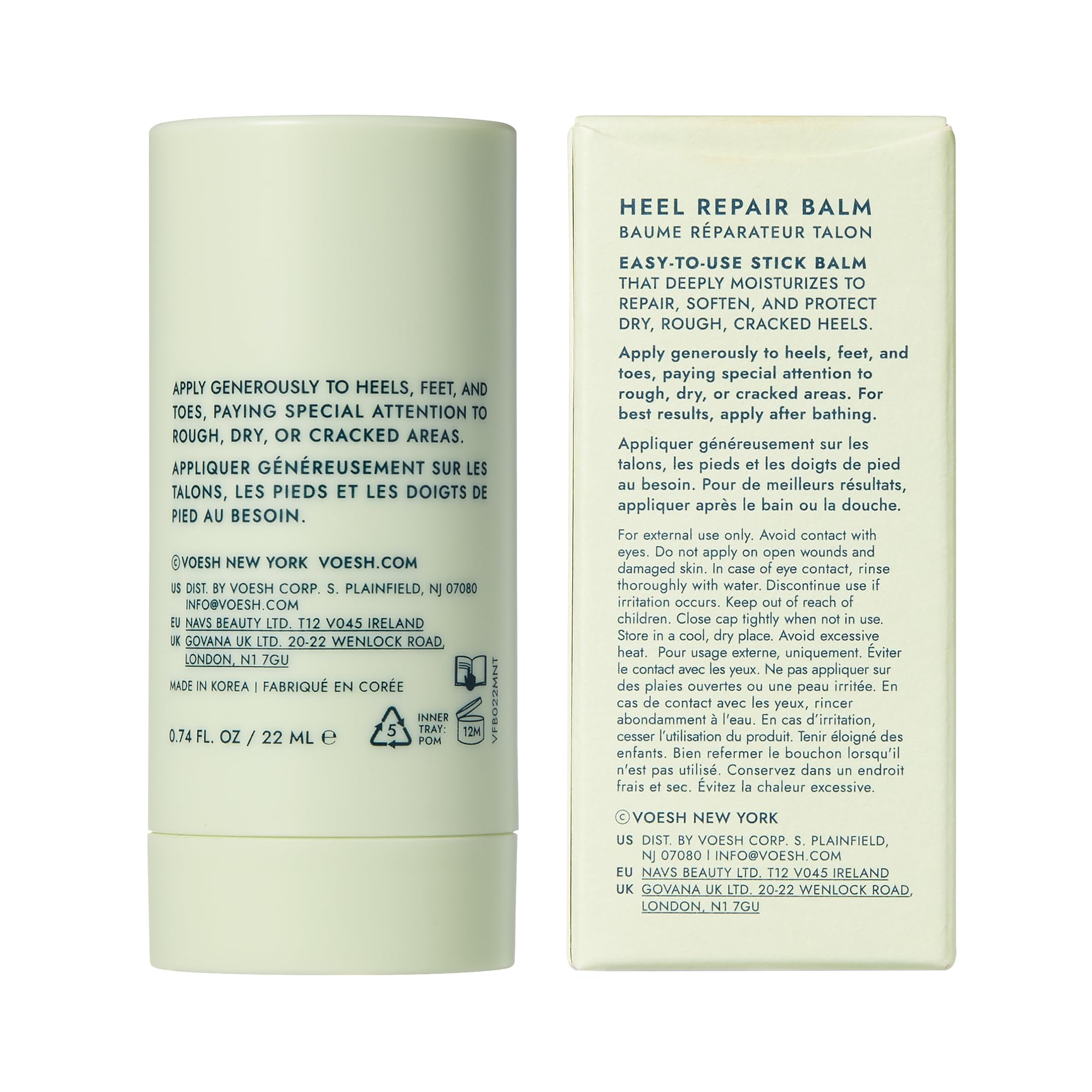 VOESH Solemate heel-softening action on rough, cracked skin.