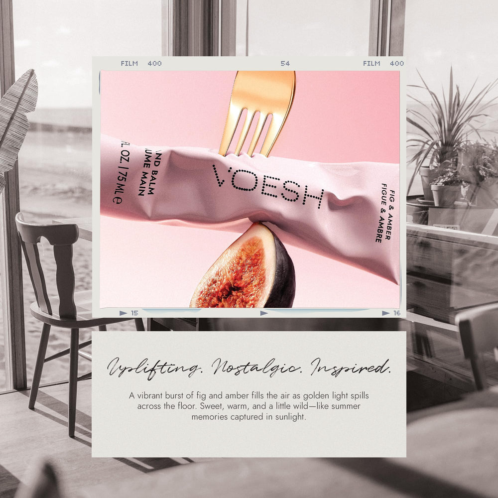 VOESH balm placed in purse or car for convenient on the go softness.