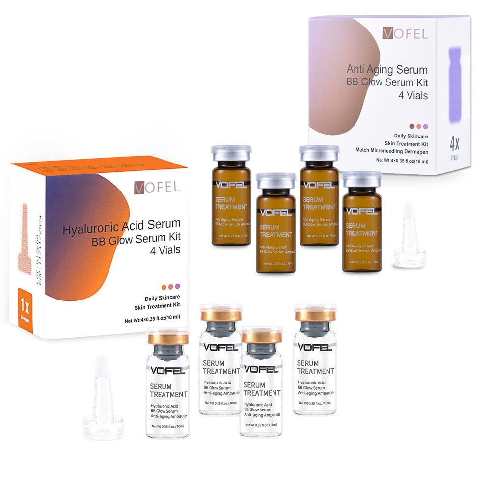 VOFEL anti-aging serum bottle shown for daily facial care and hydration.