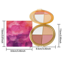 VOGUZY Multiuse layout palette enables cohesive eye and cheek looks.