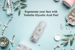 VOIBELLA BEAUTY Glycolic Peel during facial treatment demonstrates controlled, non-irritating exfoliation.
