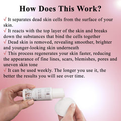 VOIBELLA BEAUTY Glycolic Peel close-up reveals refined skin texture.