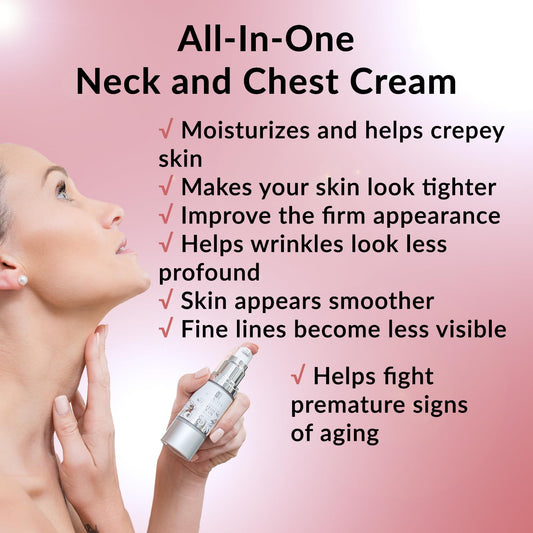 VOIBELLA Neck Firming Cream pump usage reveals easy daily application