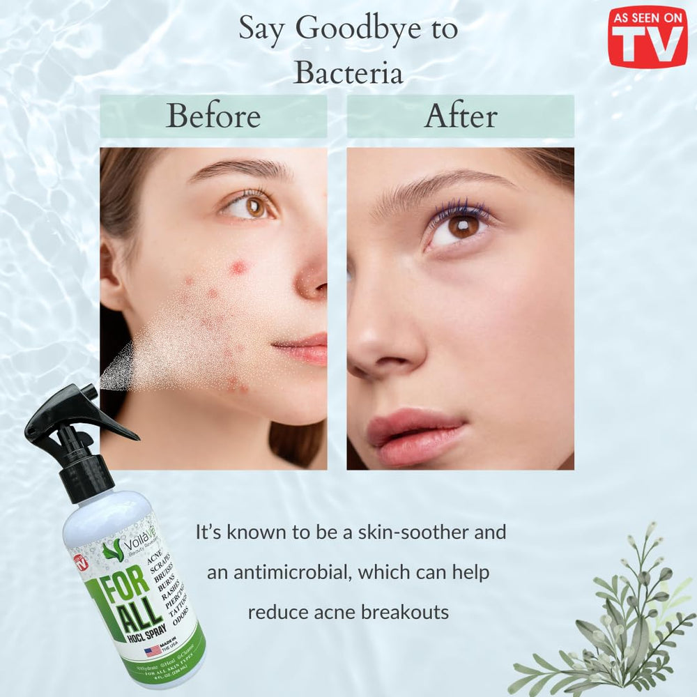 VoilaVe HOCl spray on skin after minor scrapes and bruises.