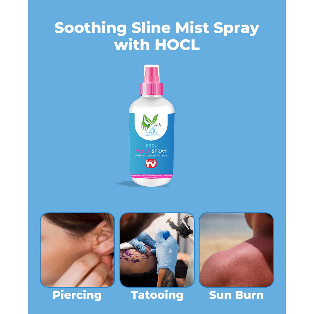 VoilaVe HOCL Spray eco-friendly USA-made packaging emphasizes sustainability.