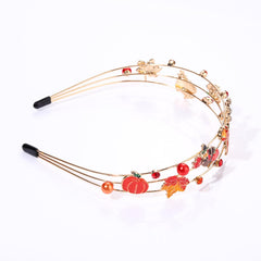 Vokone maple leaf headband pairs with holiday costumes.