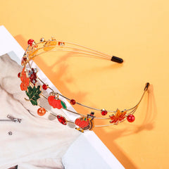 Vokone turkey crystal headband adds playful Thanksgiving charm.