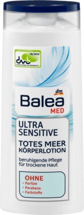 Volans Balea Med Ultra Sensitive Dead Sea bottle for daily gentle moisture